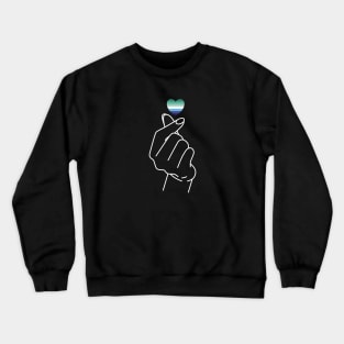 MLM Gay Man Pride Flag Korean Love Sign Crewneck Sweatshirt